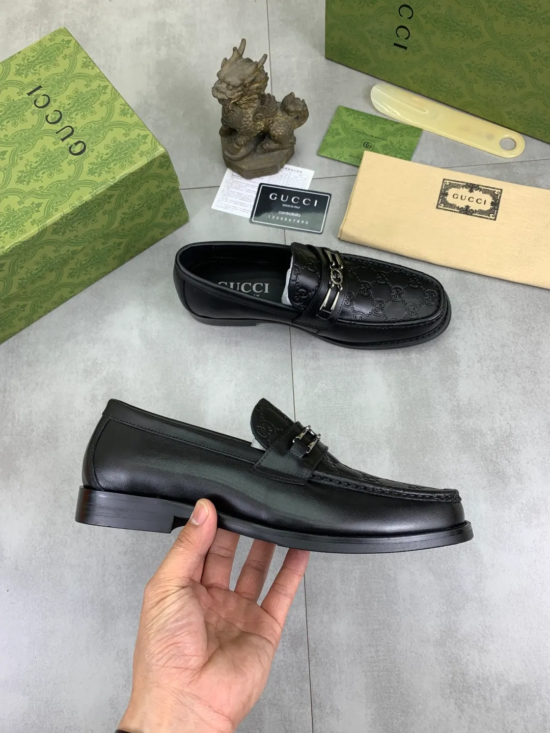Men's men's shoes 💰P480 [New style] Water-dyed cowhide 💰💎💎💎 [Gucci] GUCCI high-end men's formal business leather shoes, original order 1:1 authentic goods! Original imported high-end open-edge beaded calfskin, original metal buckle, imported first-layer cowhide lining for feet, original outsole, men's shoe size: 38-45, 4️⃣ colors available